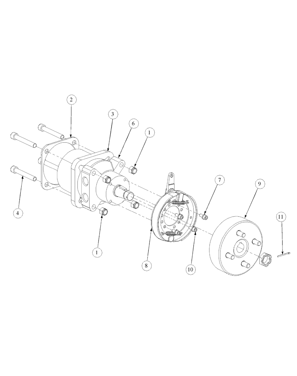 Brake Motor Mount And Hub Diagram and Parts List for M48-HN 53BB5E6V750-20-HP-OHV Cub Cadet Lawn Tractor